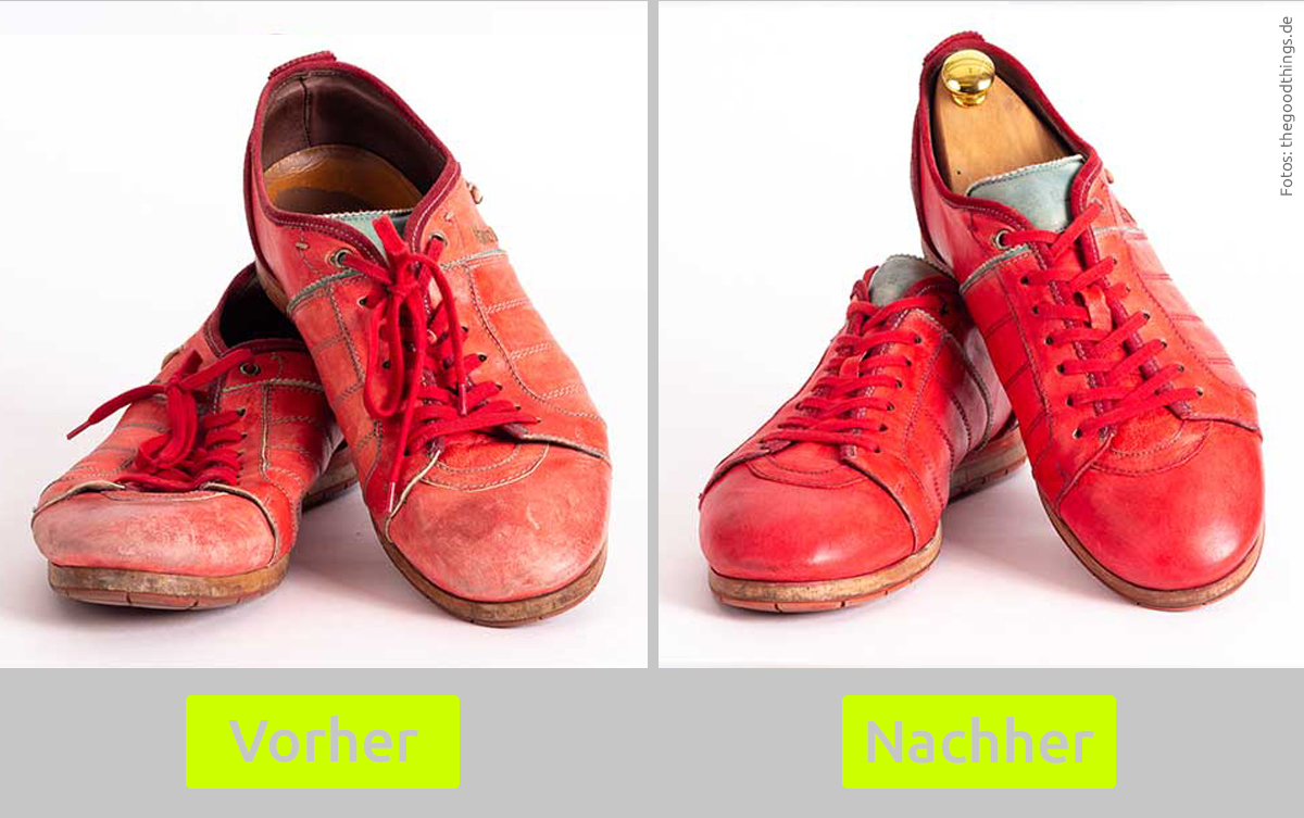 Vorher – nachher: gereinigte Sneakers